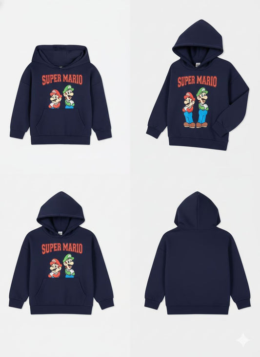 Buzo azul oscuro Mario Bross