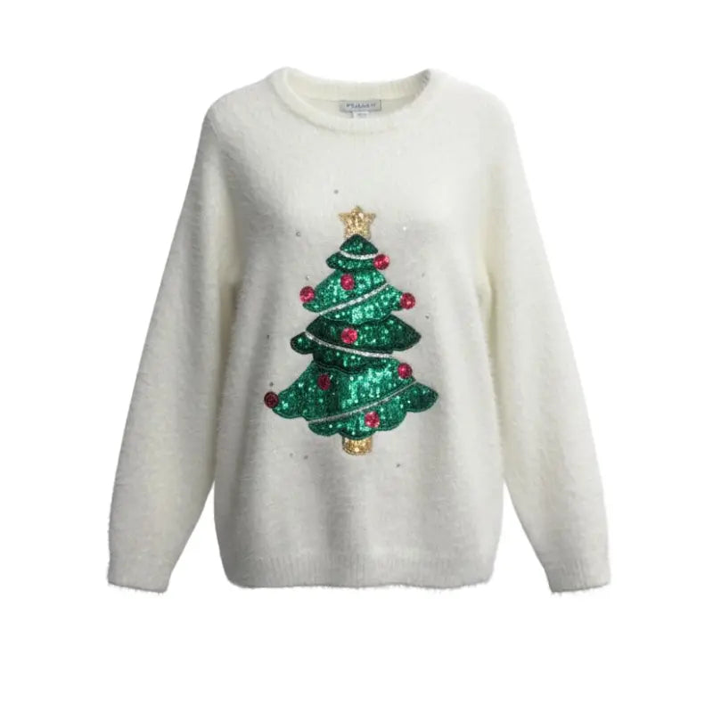 Buzo Peludo de arbol de navidad