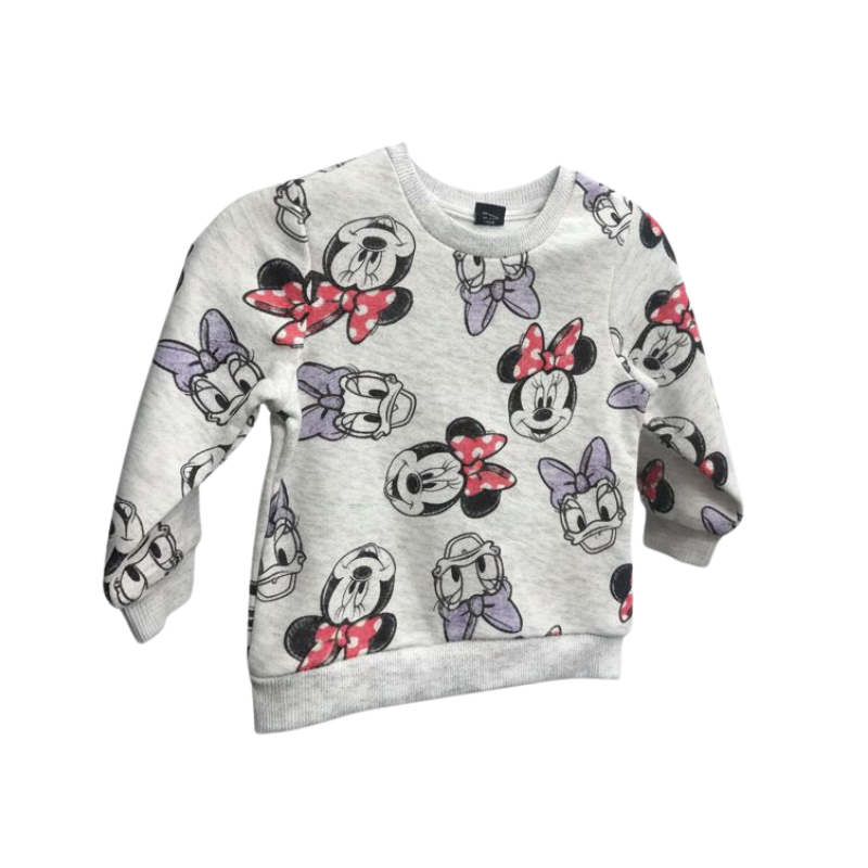 Buzo gris de caritas de Minnie Mouse y Daisy de Disney