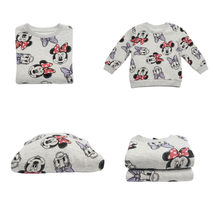 Buzo gris de caritas de Minnie Mouse y Daisy de Disney
