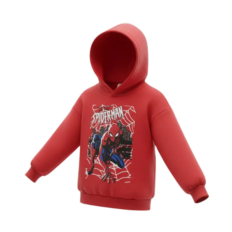 Buzo rojo  con capucha de Spiderman de Marvel
