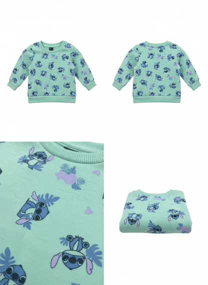 Buzo aguamarina con estampado de Lilo y Stitch