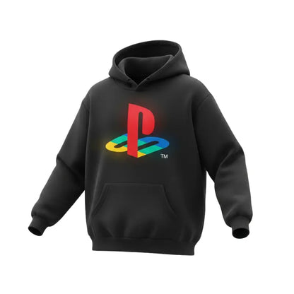 Buzo negro con logo de  PLAY STATION multicolor