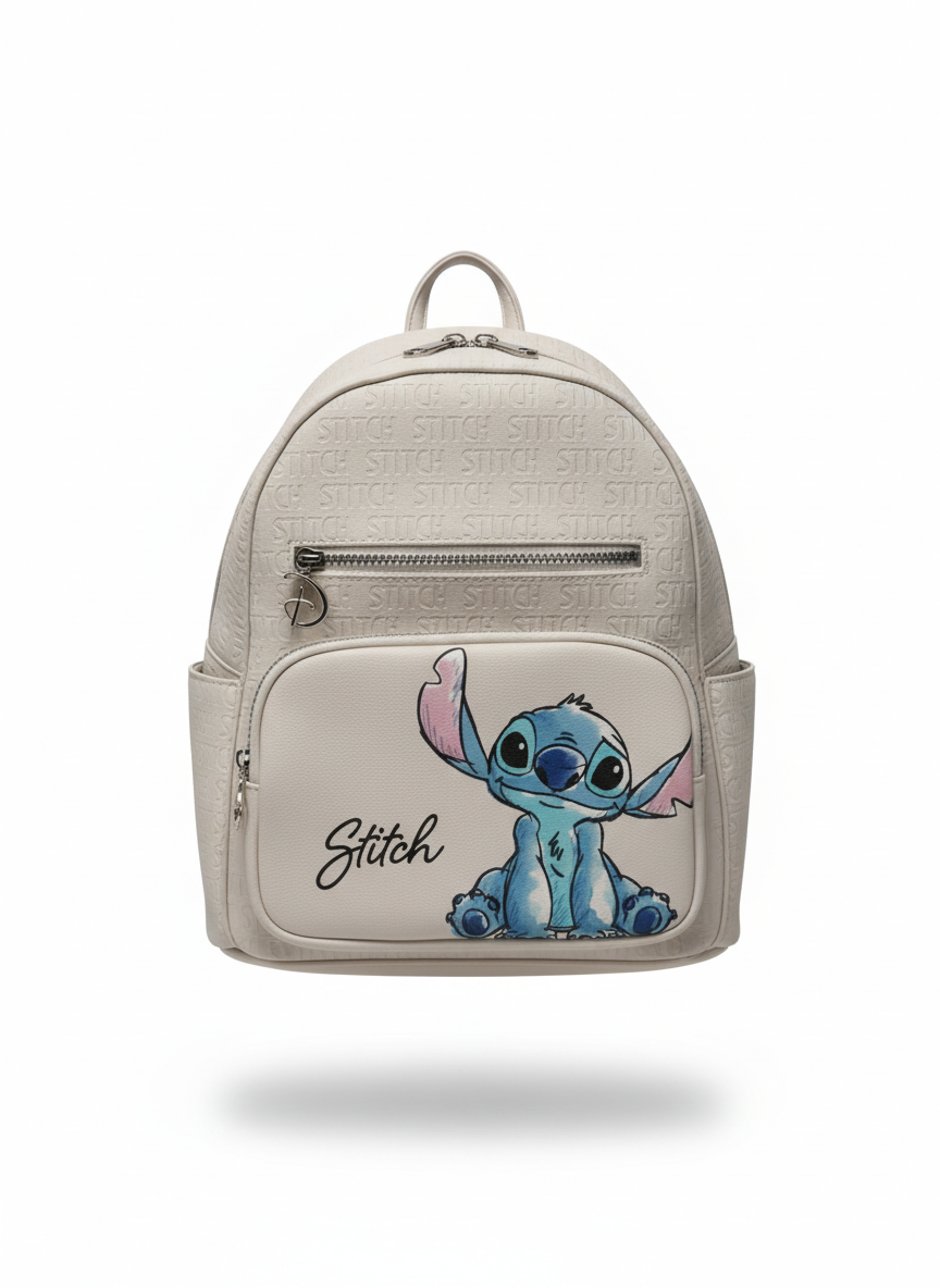 Bolso-morral blanco de Stitch
