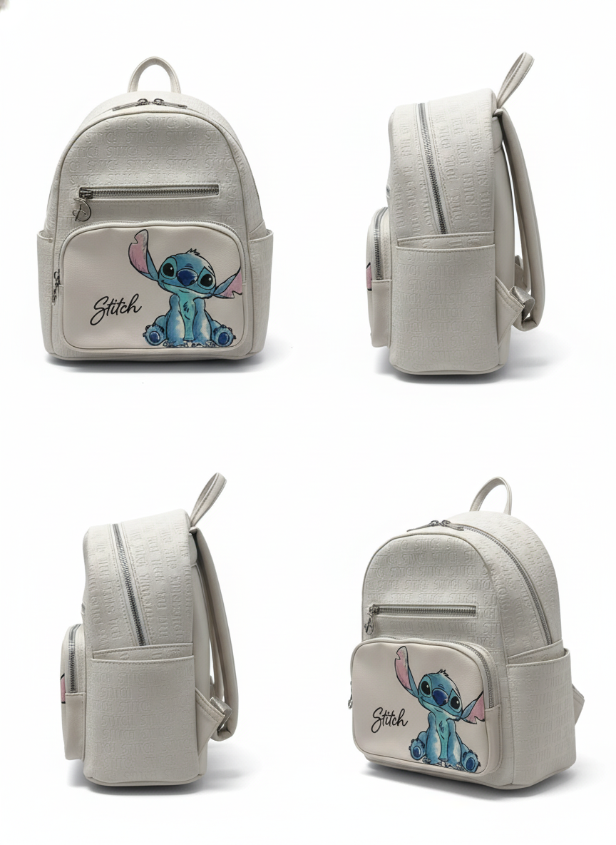 Bolso-morral blanco de Stitch
